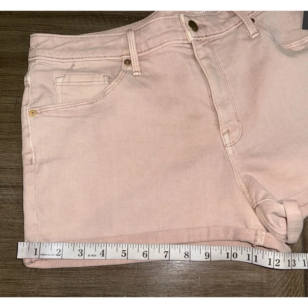 NWT Mossimo High Rise 2.5” Shorts Power Stretch Pink Denim Women’s Size 14/32